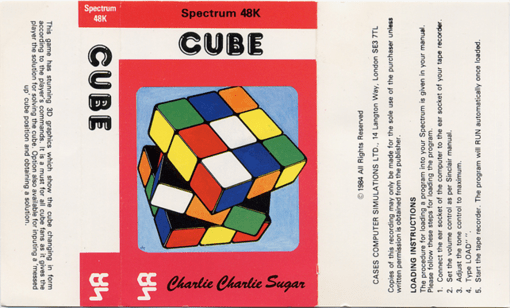 Cube box art for ZX Spectrum